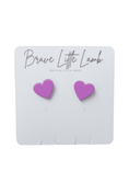 Load image into Gallery viewer, Willow Stud Earrings-Purple Hearts
