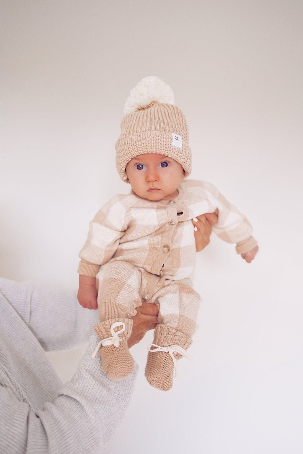 Knitted Beanie For Newborn | Chunky Knit Beanie | Brave Little Lamb